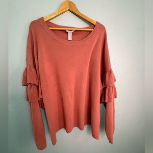 H&M Ruffle Sleeve sweater - Dusty Rose